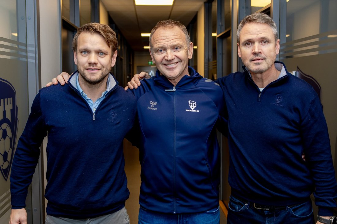TILBAKE: Kai Andersen flankert av Ole Jørgen Halvorsen og Stein Petter Eidal. (Foto: Jesper M. Andersen, SA)